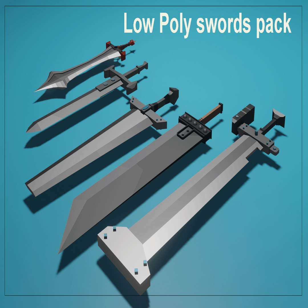 3D model Low poly sword pack - TurboSquid 2115545