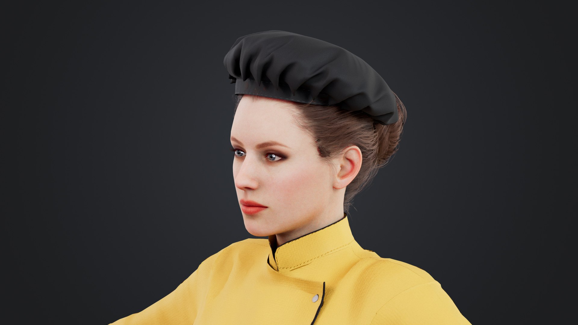 3D Model Female Chef Rigged - TurboSquid 2322820