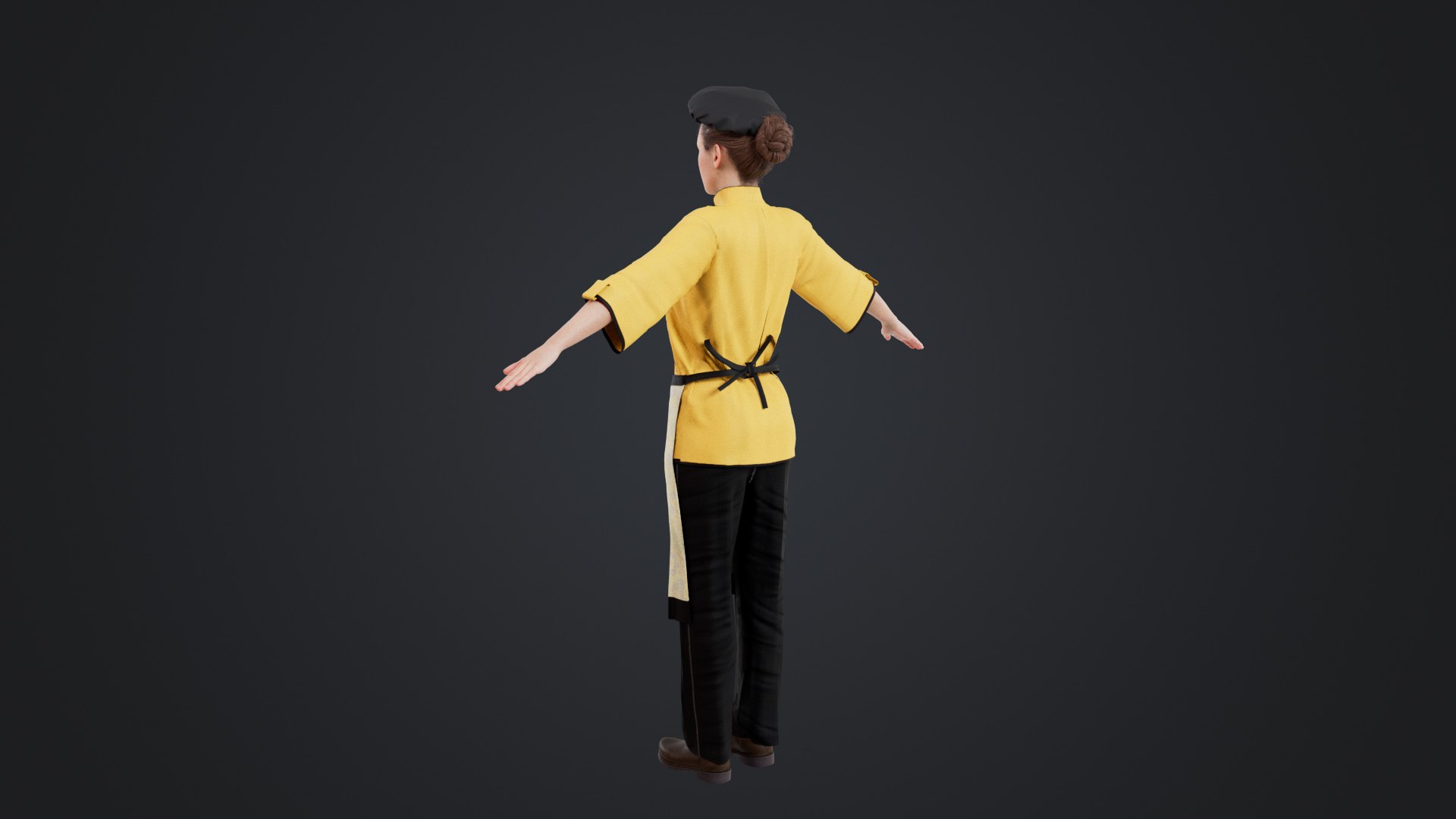 3D Model Female Chef Rigged - TurboSquid 2322820