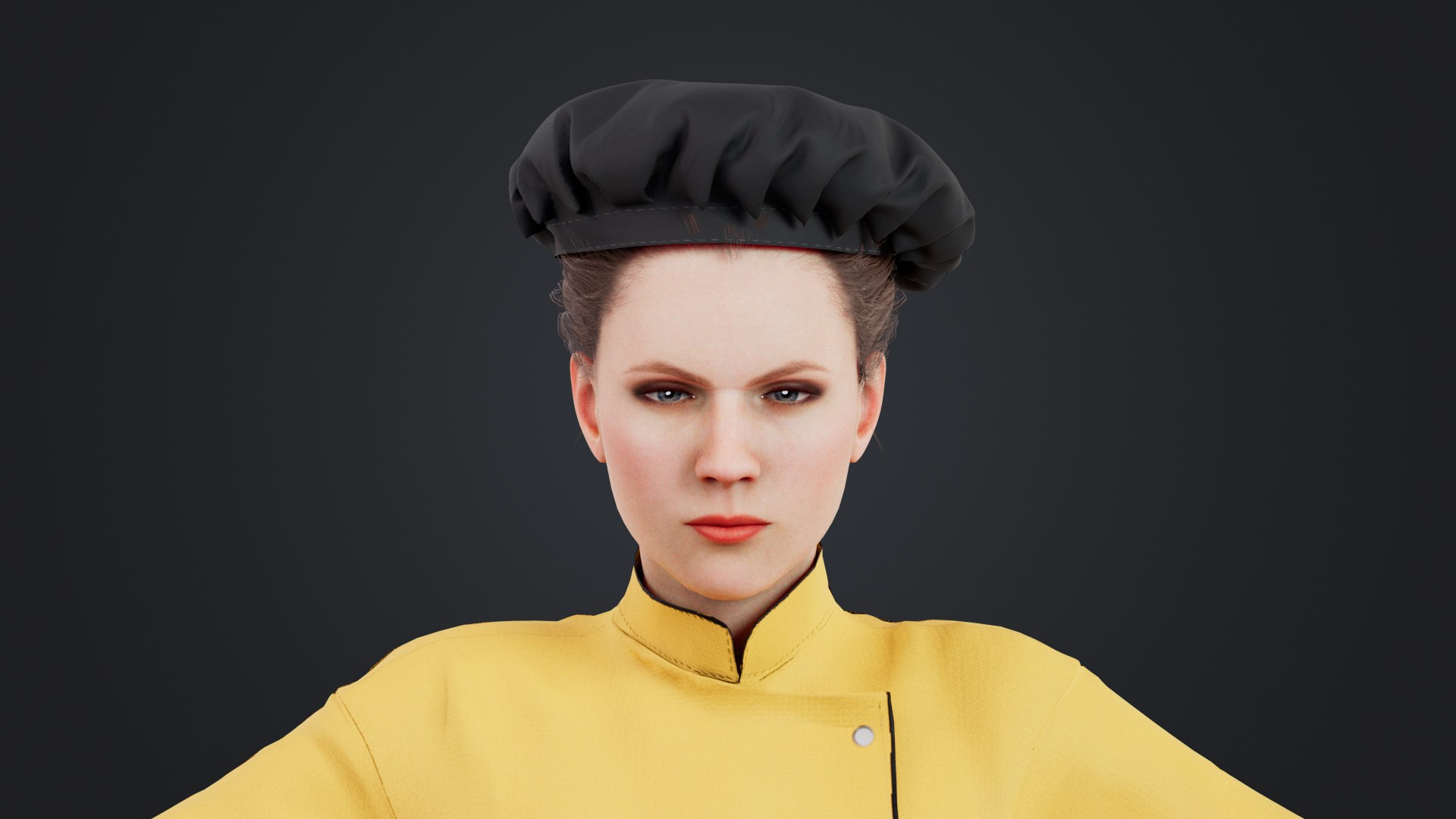 3D Model Female Chef Rigged - TurboSquid 2322820