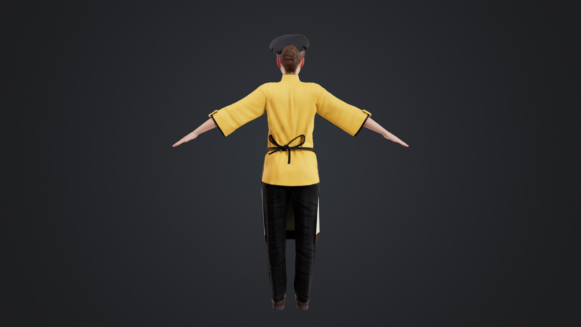 3D Model Female Chef Rigged - TurboSquid 2322820