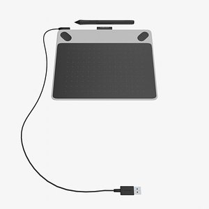 3D model wacom intuos tablet