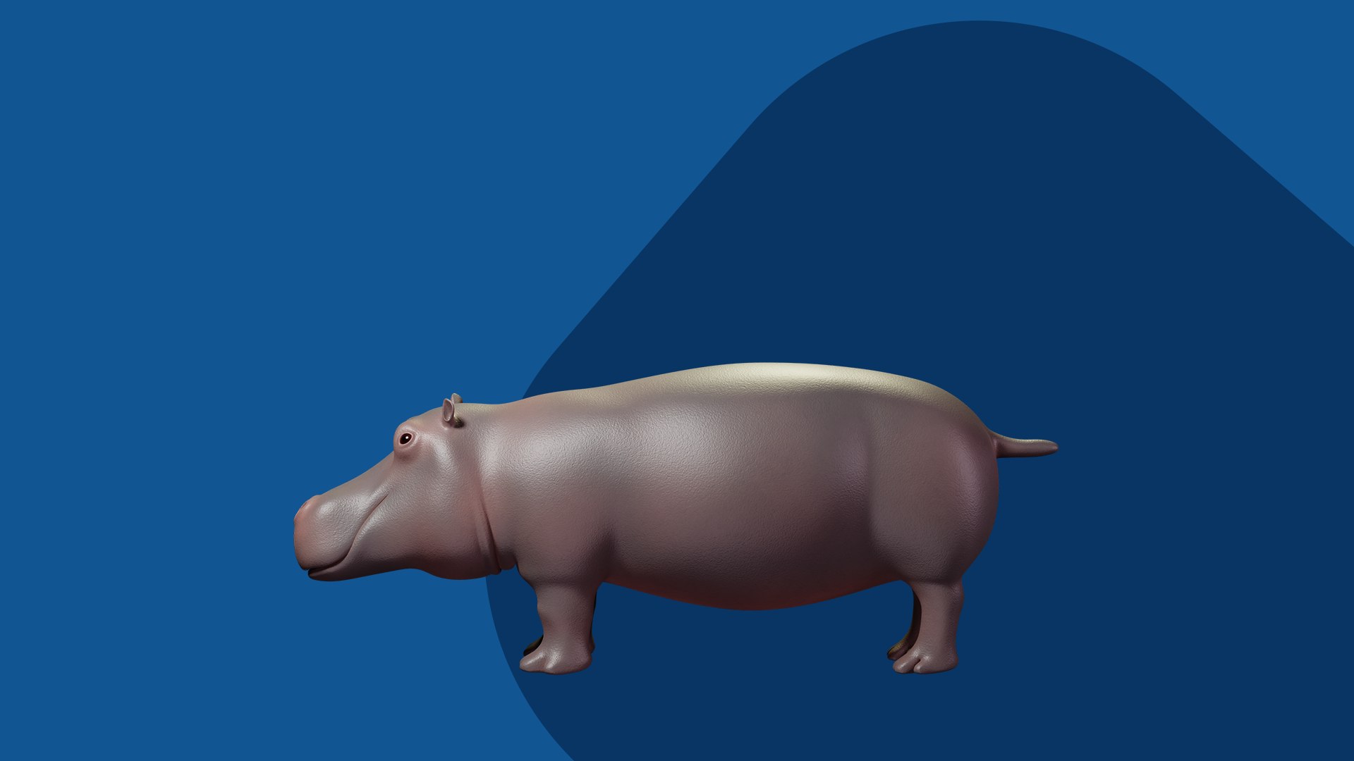 3D Hippo 3D Cartoon Rigged Model - Blender Model - TurboSquid 2222085