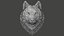 Wolf Face Bas-relief Animal Sculpture