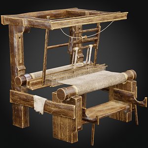 Medieval Loom - Game Ready 3D Model