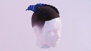 XXXtentacion Fishtail Blue Braided Dreadlocks