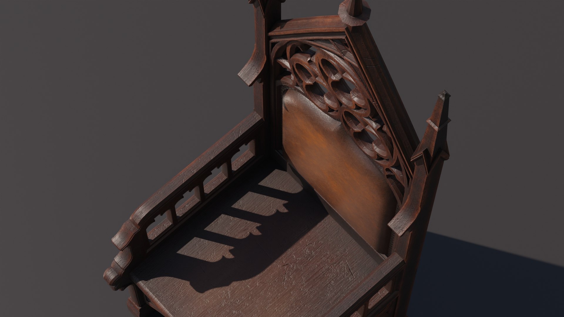 3D Gothic Chair Model - TurboSquid 2143388