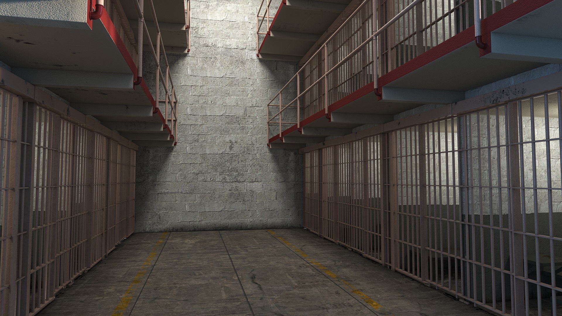 3D model Alcatraz Block Cellhouse - TurboSquid 2068817