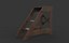 Model 3D drewnianej drabiny