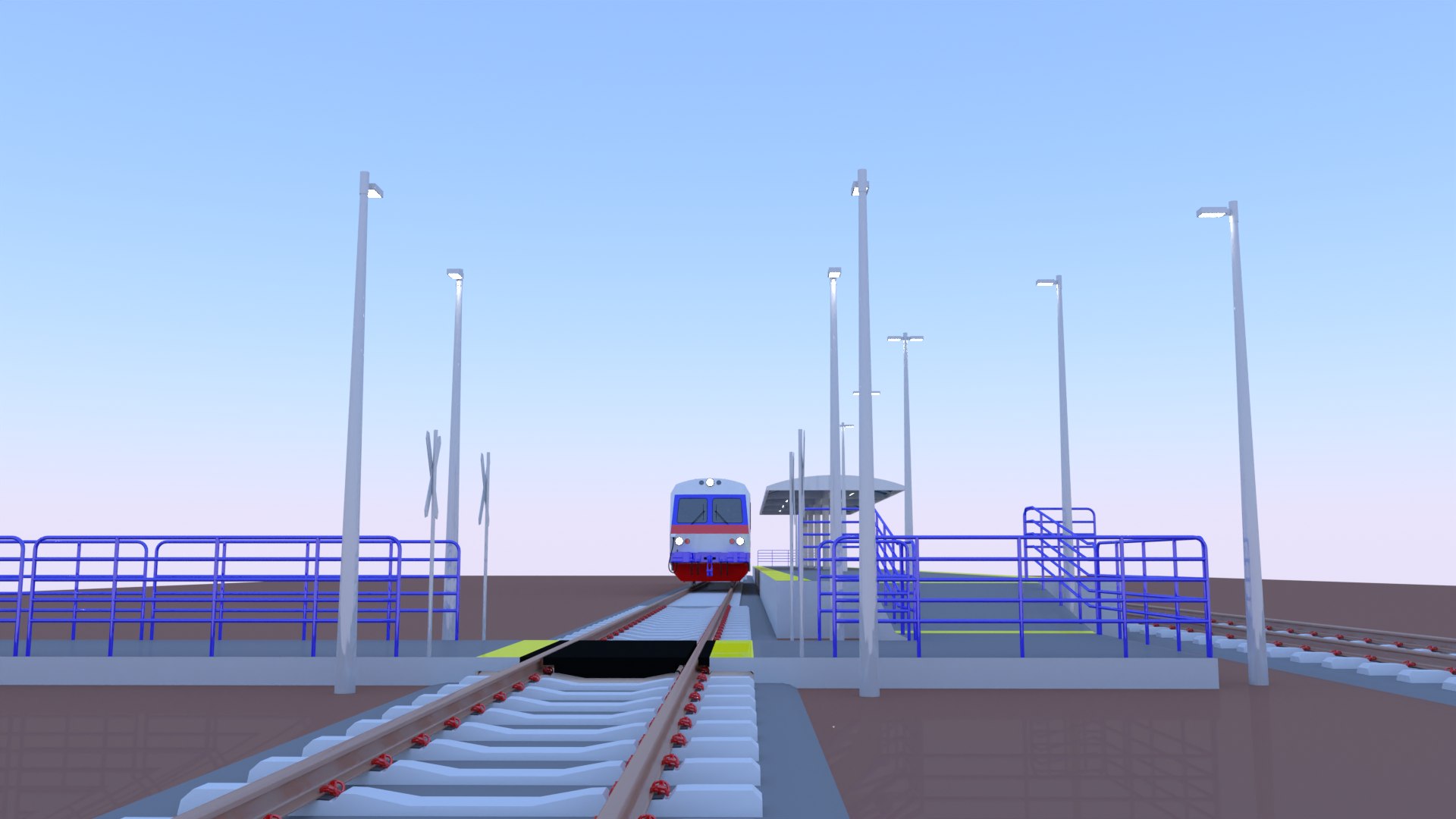 3D Local Railway Station - TurboSquid 2103139