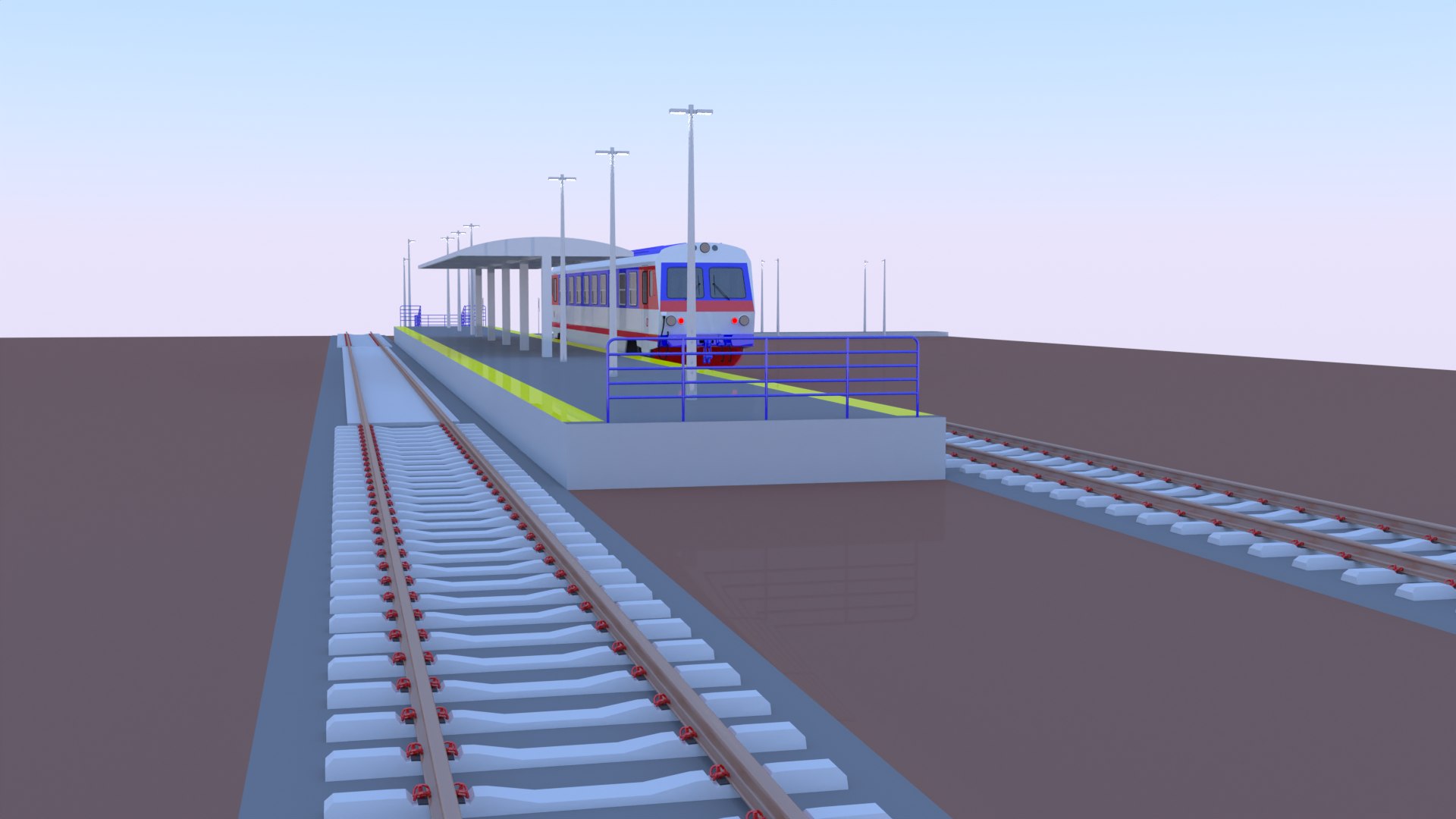 3D Local Railway Station - TurboSquid 2103139