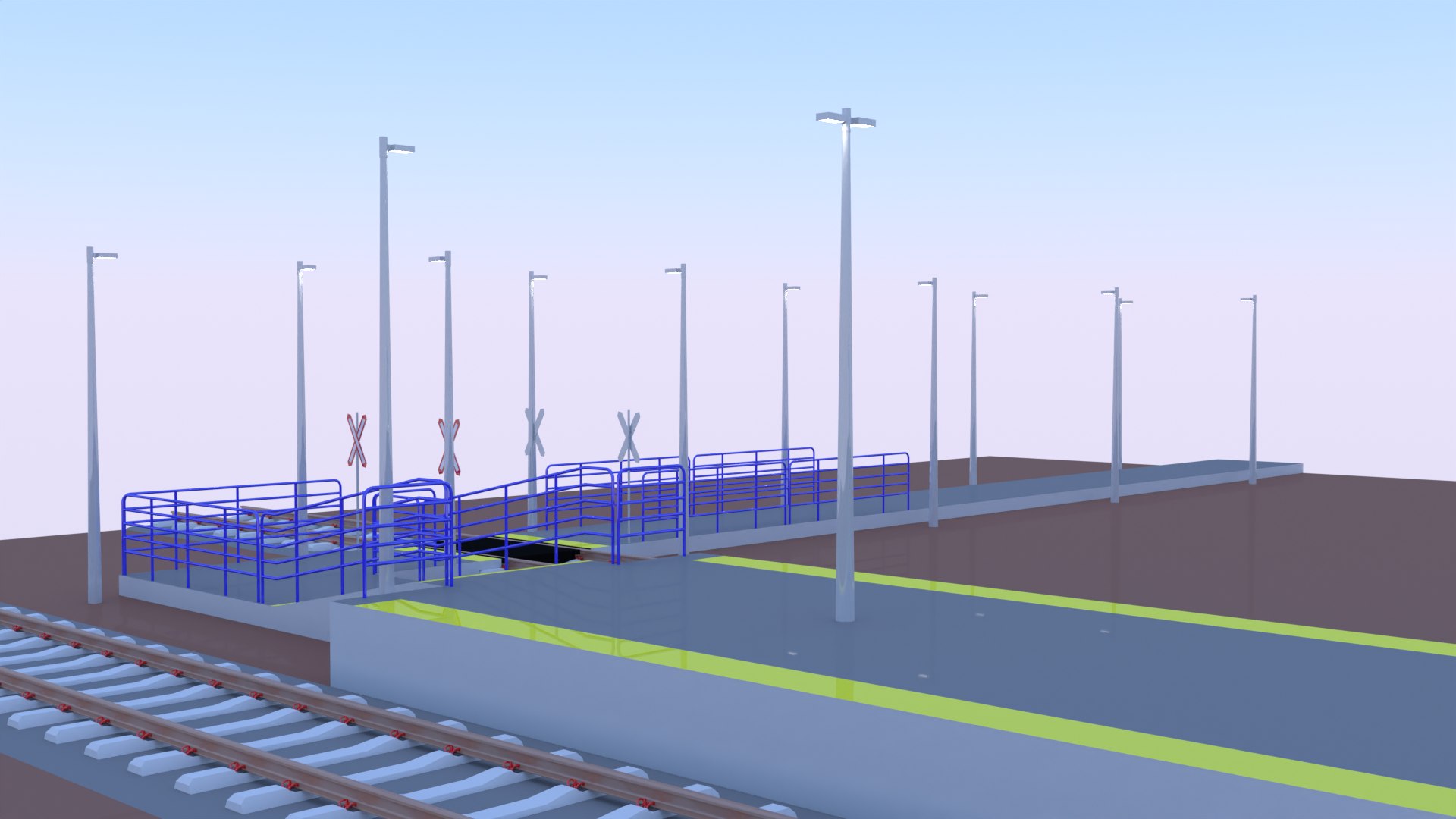 3D Local Railway Station - TurboSquid 2103139