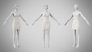 Dress 34 Pastel Petal Scatter 3D