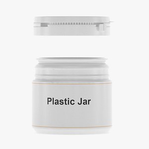 Plastic Jar With Lid 3D