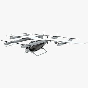 Flying Taxi AutoFlight - White model