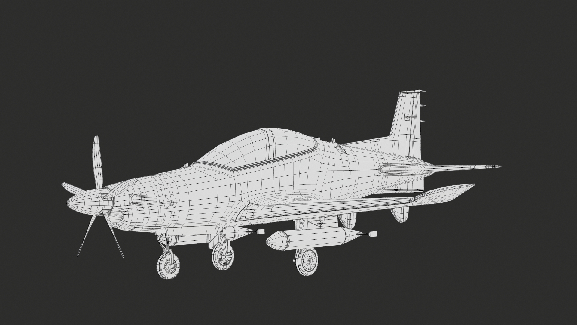 Airplane Pilatus PC-21 Red PBR