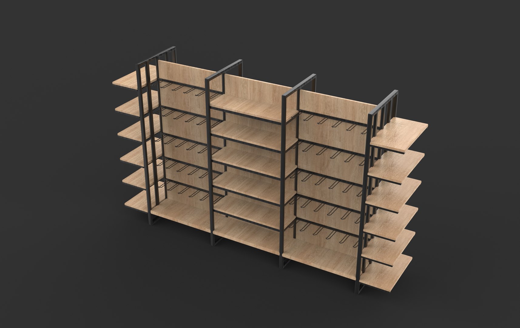 3D Store Shelves Rack 3D Model Model - TurboSquid 2470903