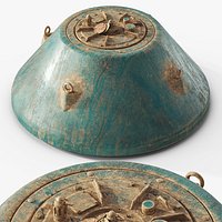 Aged Bottom-Laid Sea Mine Turquoise Used