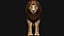 Low polygon lion and lioness collection