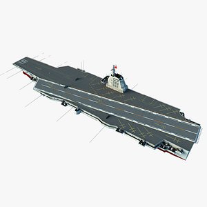 3D Chinese aircraft carrier CV-18 Fujian model