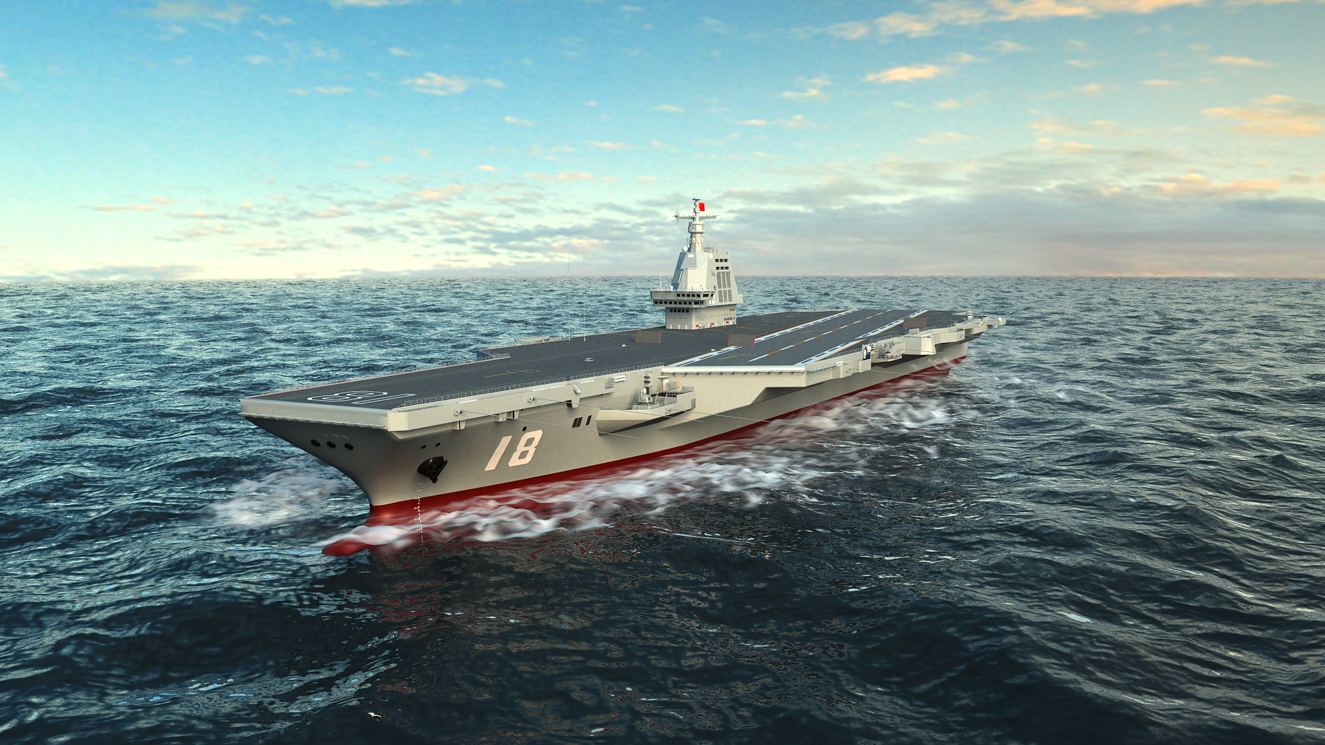 3d chinese aircraft carrier cv 18 fujian model turbosquid 2038305