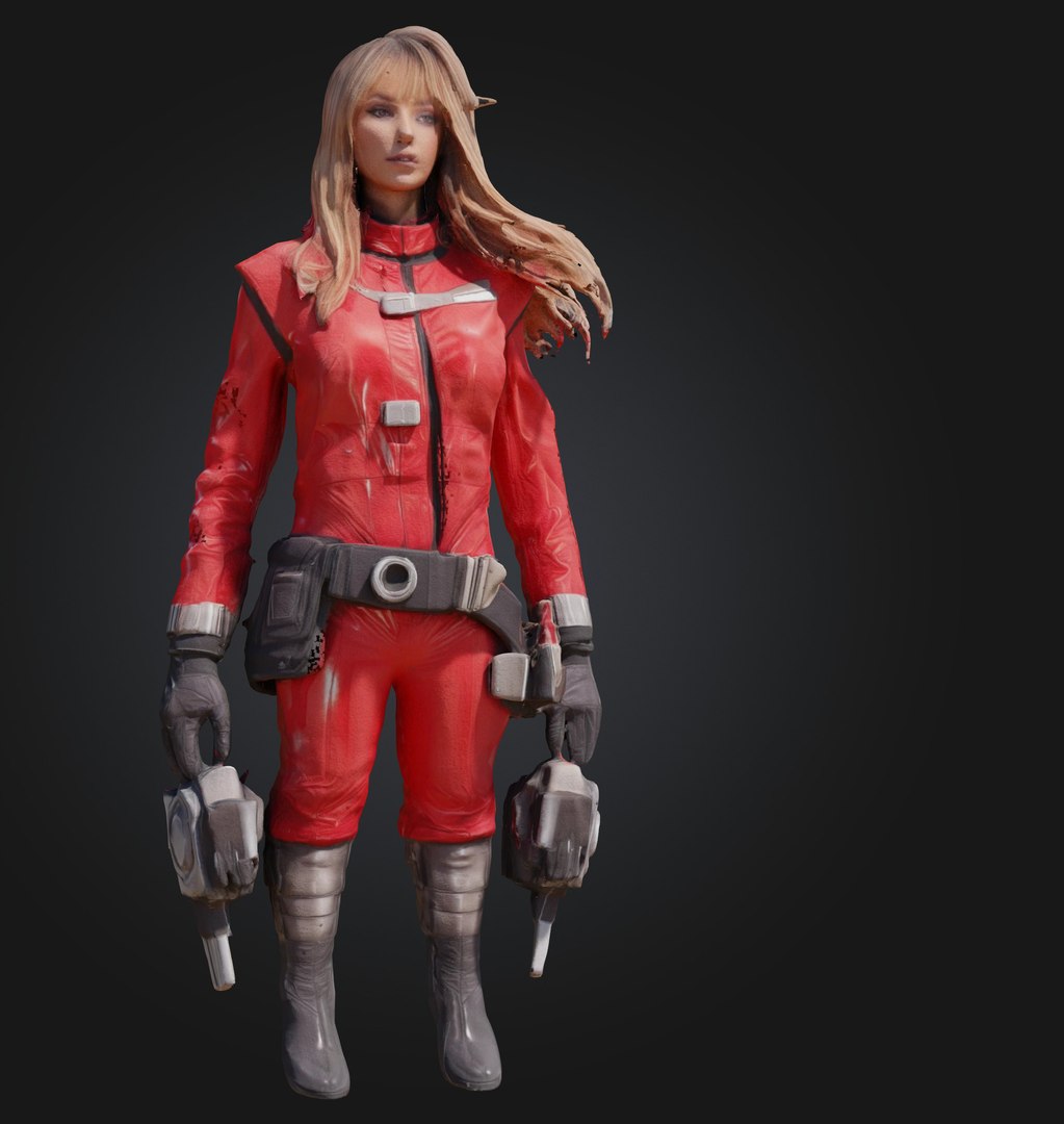Space Explorer Woman With Tools 3D Model - TurboSquid 2423870