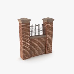 3D model garden wall v2