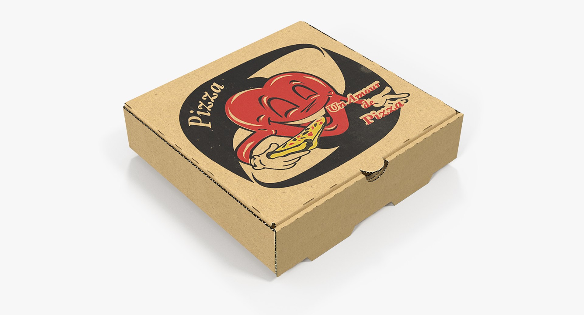 Small Pizza Box 3D model preview