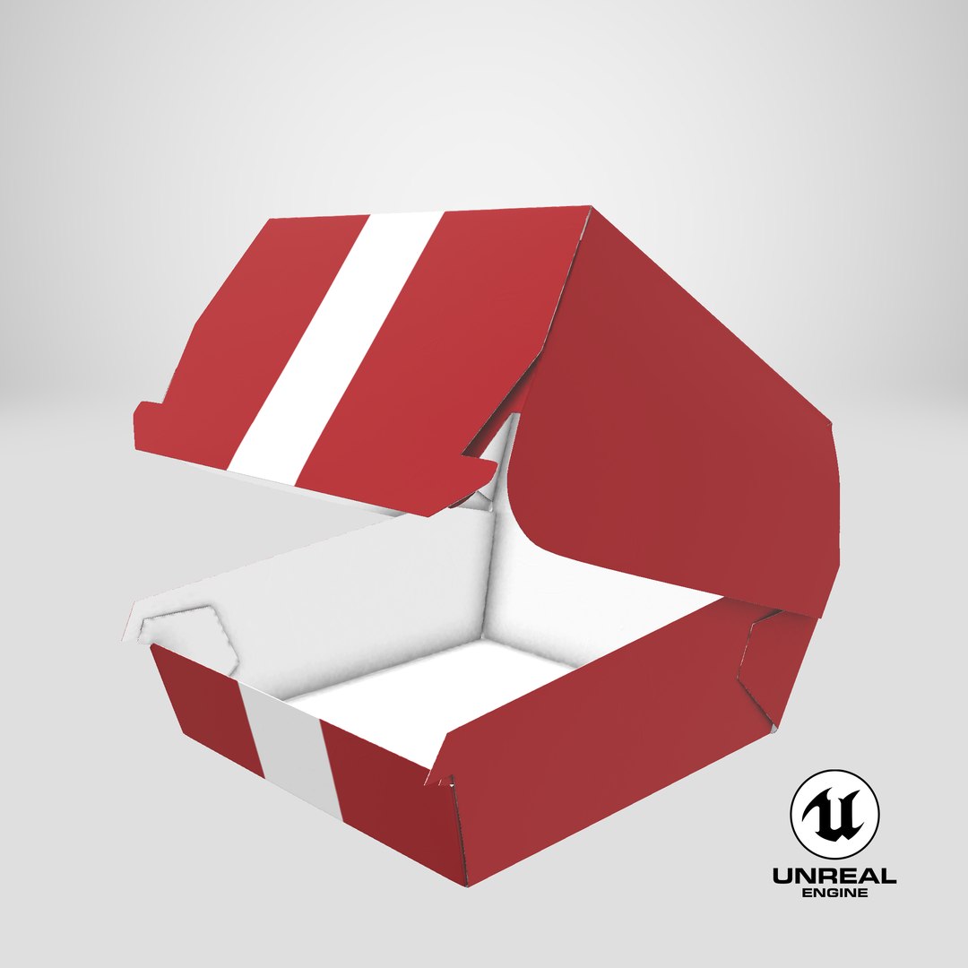 3D burger box model https://p.turbosquid.com/ts-thumb/qK/RvozL4/46uET5f5/stemcell_unreal_render/png/1583905827/1920x1080/fit_q87/bd5afcfa26ec06669810dd4adc157ec55d6ff3d0/stemcell_unreal_render.jpg