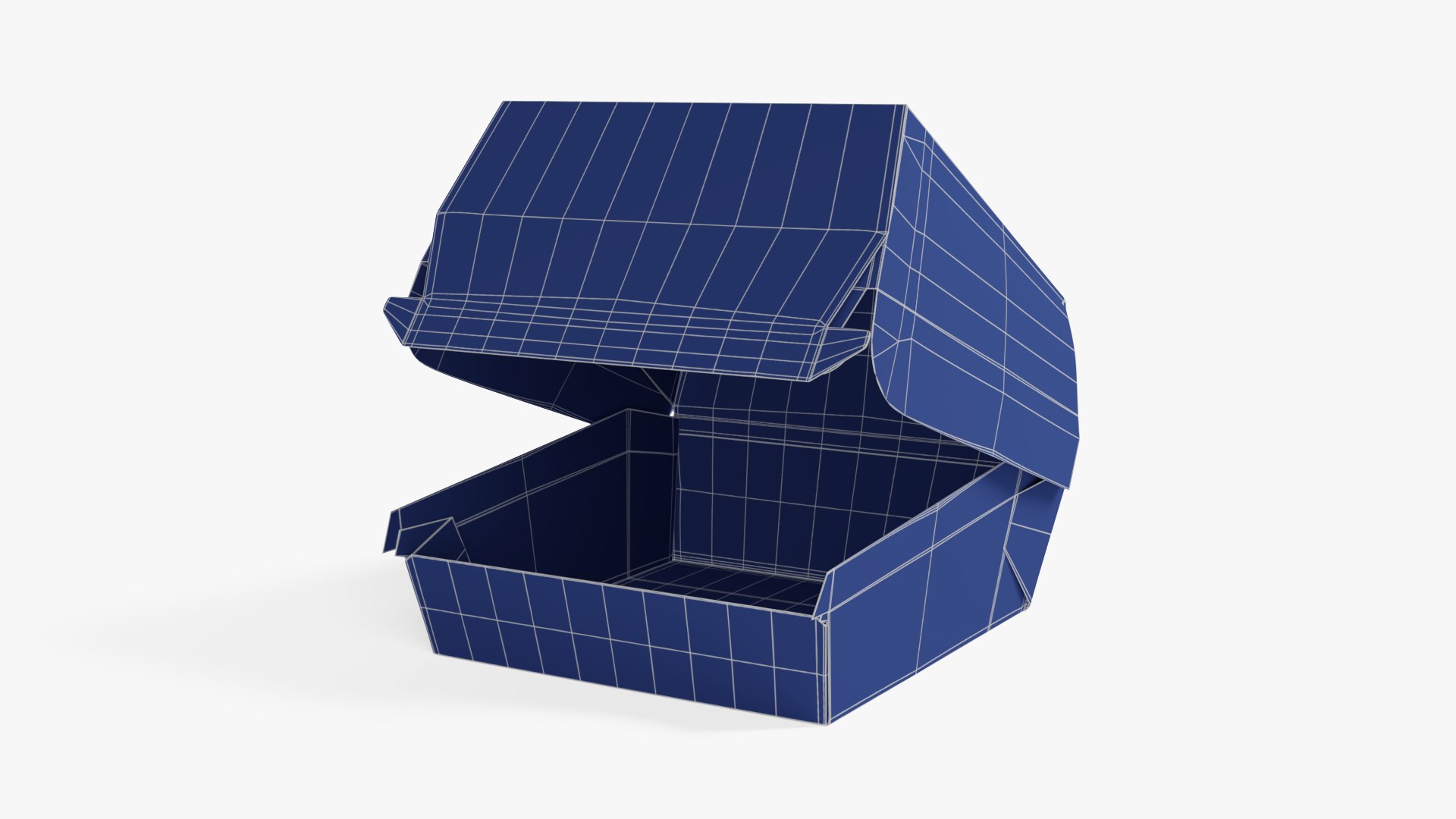 3D burger box model https://p.turbosquid.com/ts-thumb/qK/RvozL4/CFvIWRTj/burgerboxwireframe_00001/png/1569393746/1920x1080/fit_q87/030f3d3f6c583edb096f72c61151c1b38f4b89c9/burgerboxwireframe_00001.jpg