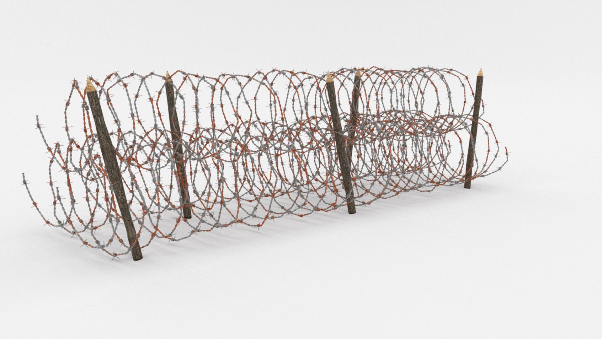 Barbed Wire Obstacle 3D Model - TurboSquid 1191620