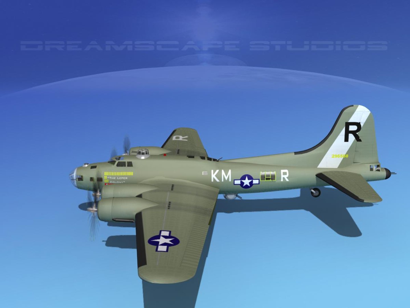 B-17 Hp Boeing Flying Fortress 3d Model