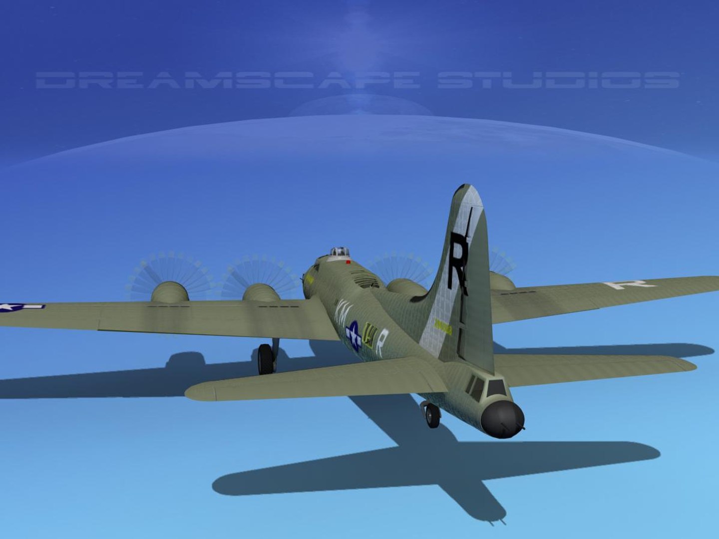 B-17 Hp Boeing Flying Fortress 3d Model