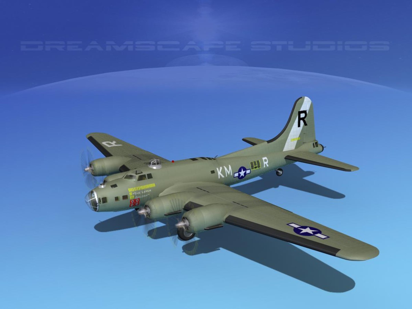 B-17 Hp Boeing Flying Fortress 3d Model