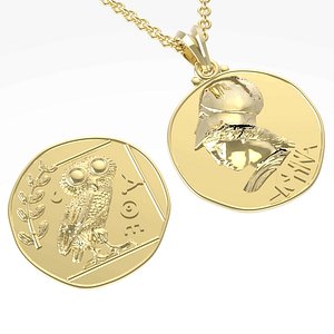 double sided pendant Athena  two options