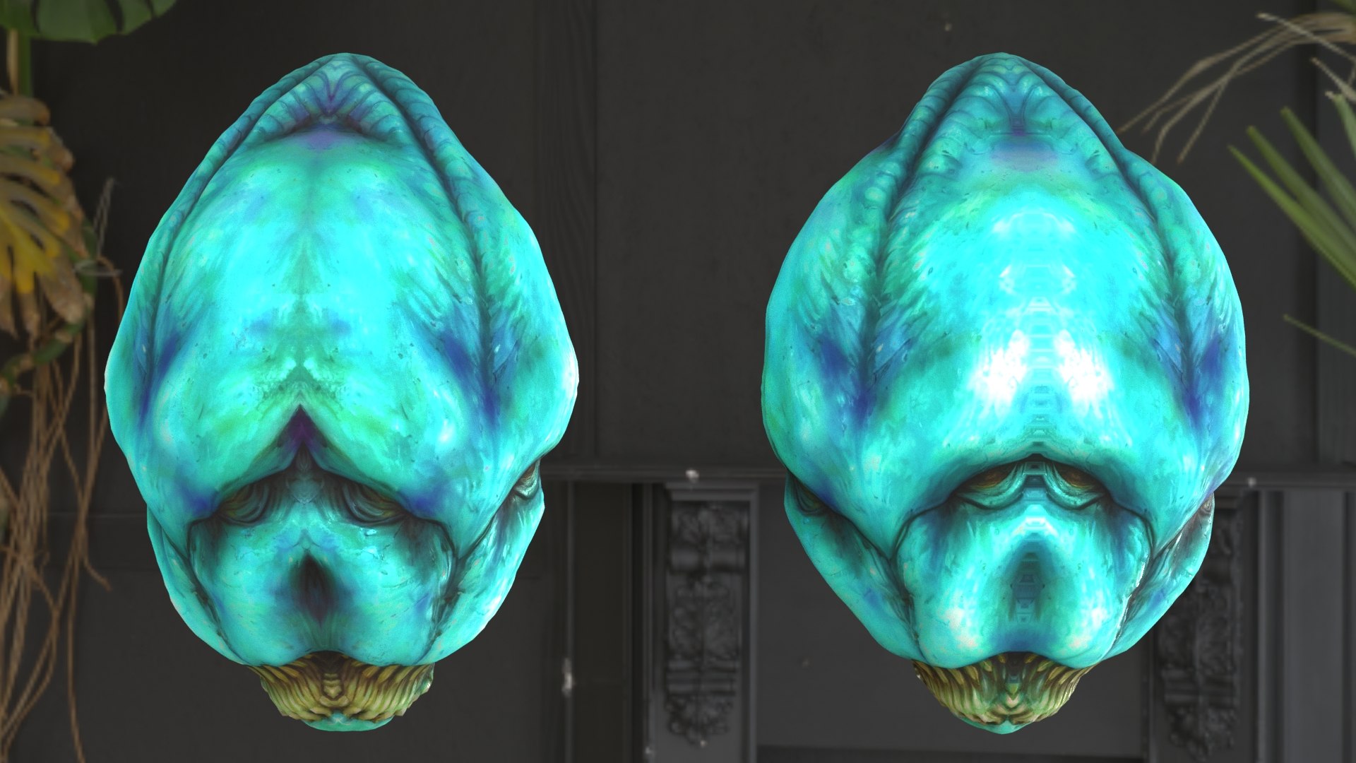 3D model Blue Alien Egg 8 - TurboSquid 1987717