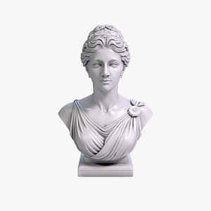 Hypatia Bust Sculpture 3D Print Model STL File Printable Bust