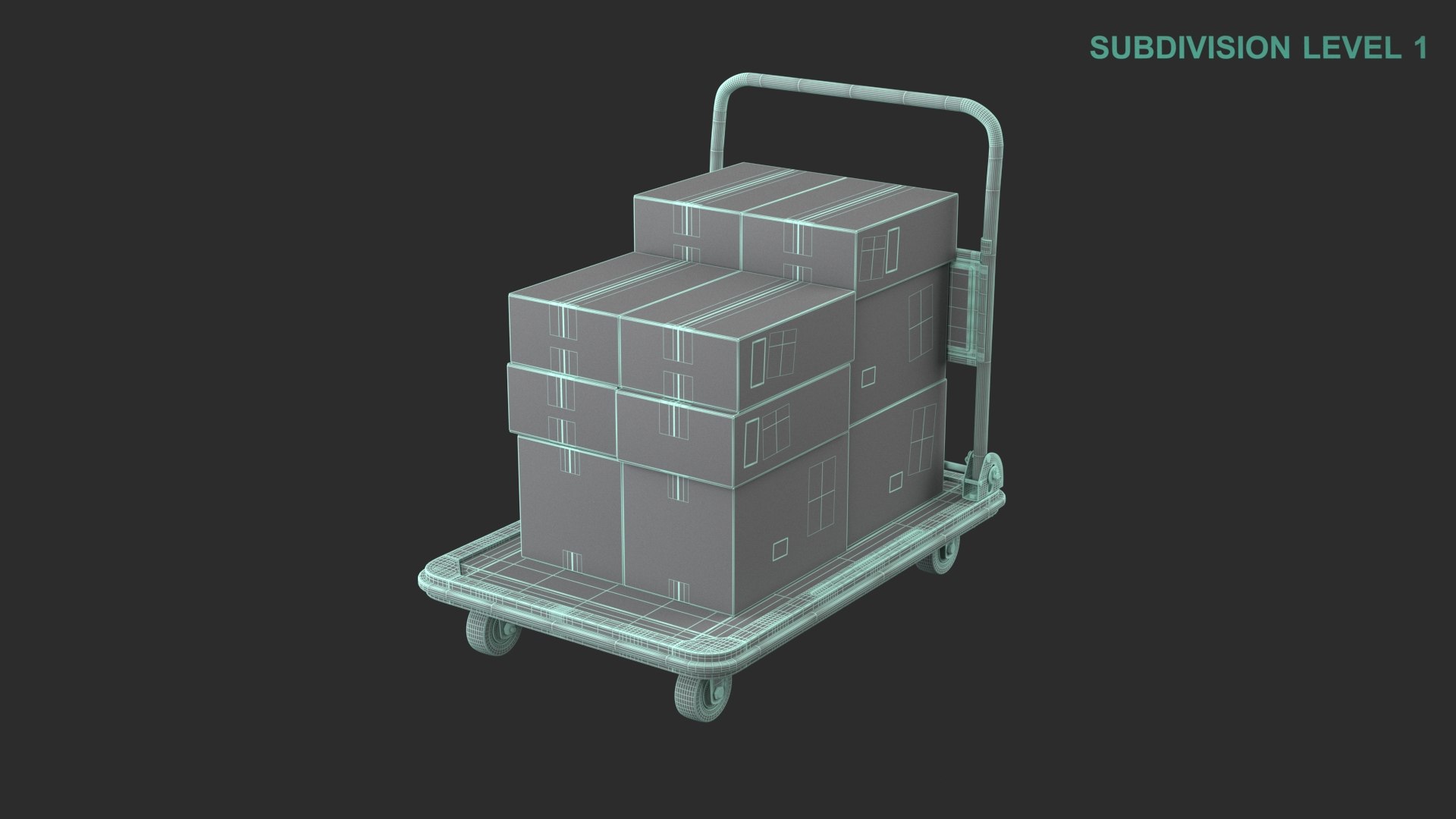3D Transport Trolley With Cargo - TurboSquid 1991975
