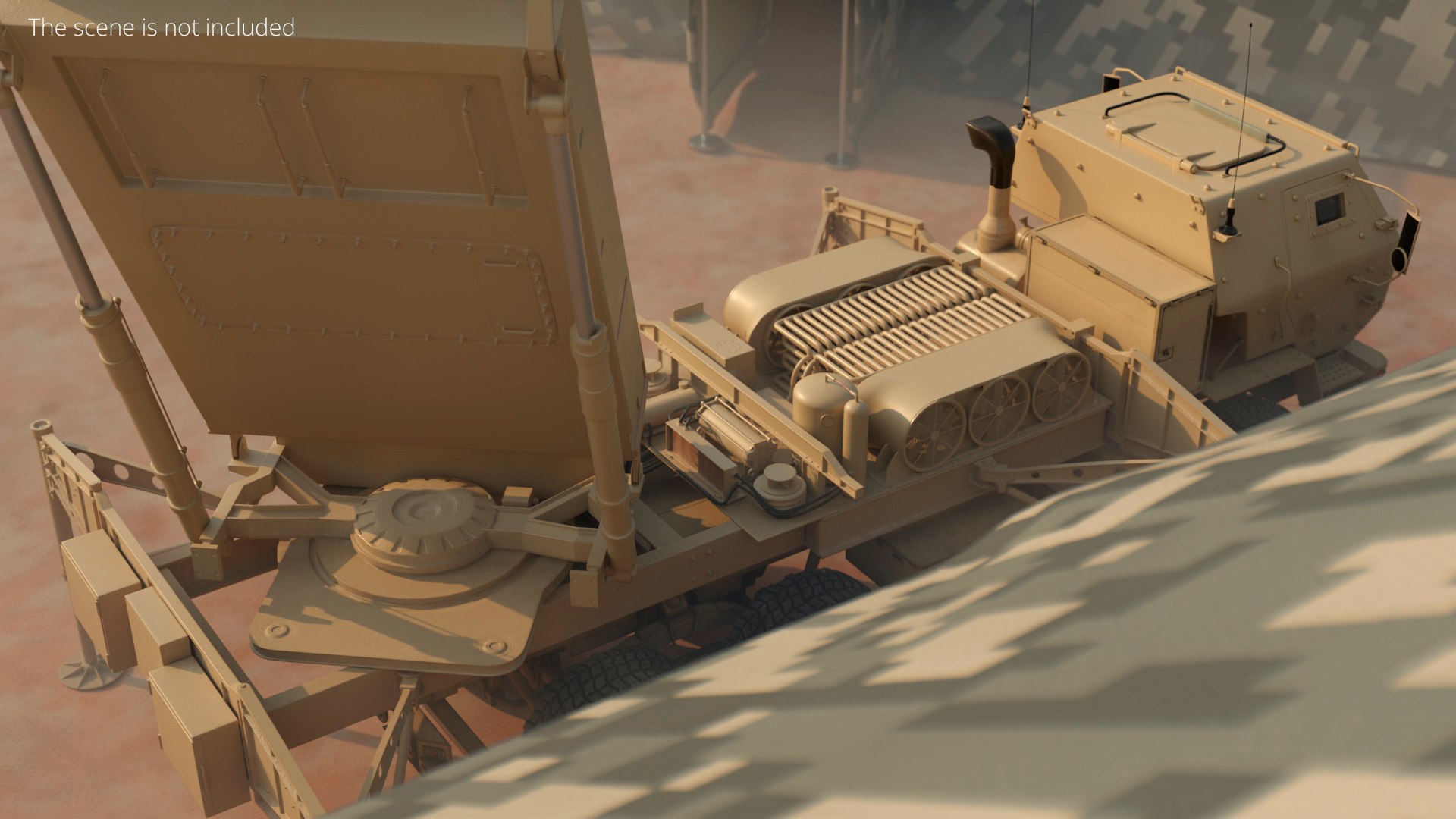 Desert Military Fire Control Radar Truck Ready 3D - TurboSquid 2523828