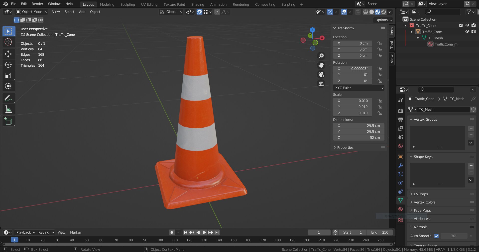 Traffic Cone 3D Model - TurboSquid 1896827