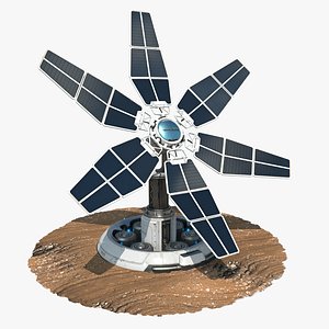 sci-fi solar tower 3D model