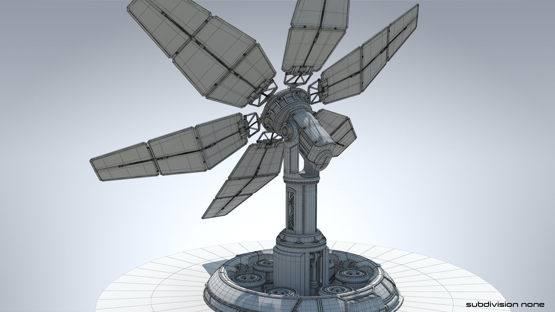 Sci-fi Solar Tower 3D Model - TurboSquid 1519289
