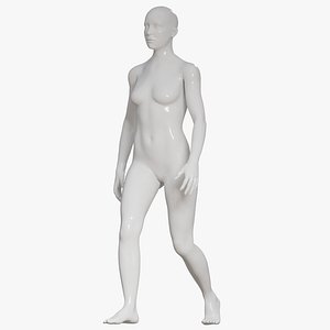 3D Female mannequin pose 3 PBR