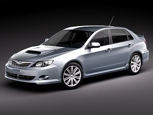 subaru impreza wrx sti 3d model