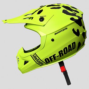 3D motorcycle helmet model