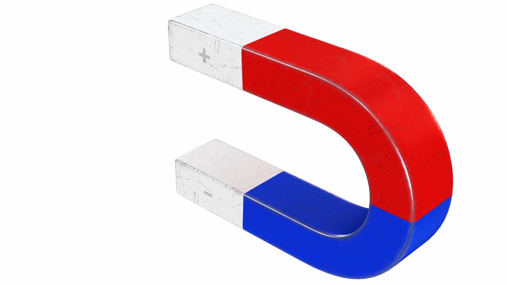 Magnet Positive Negative Blue Red 3D model - TurboSquid 2004727