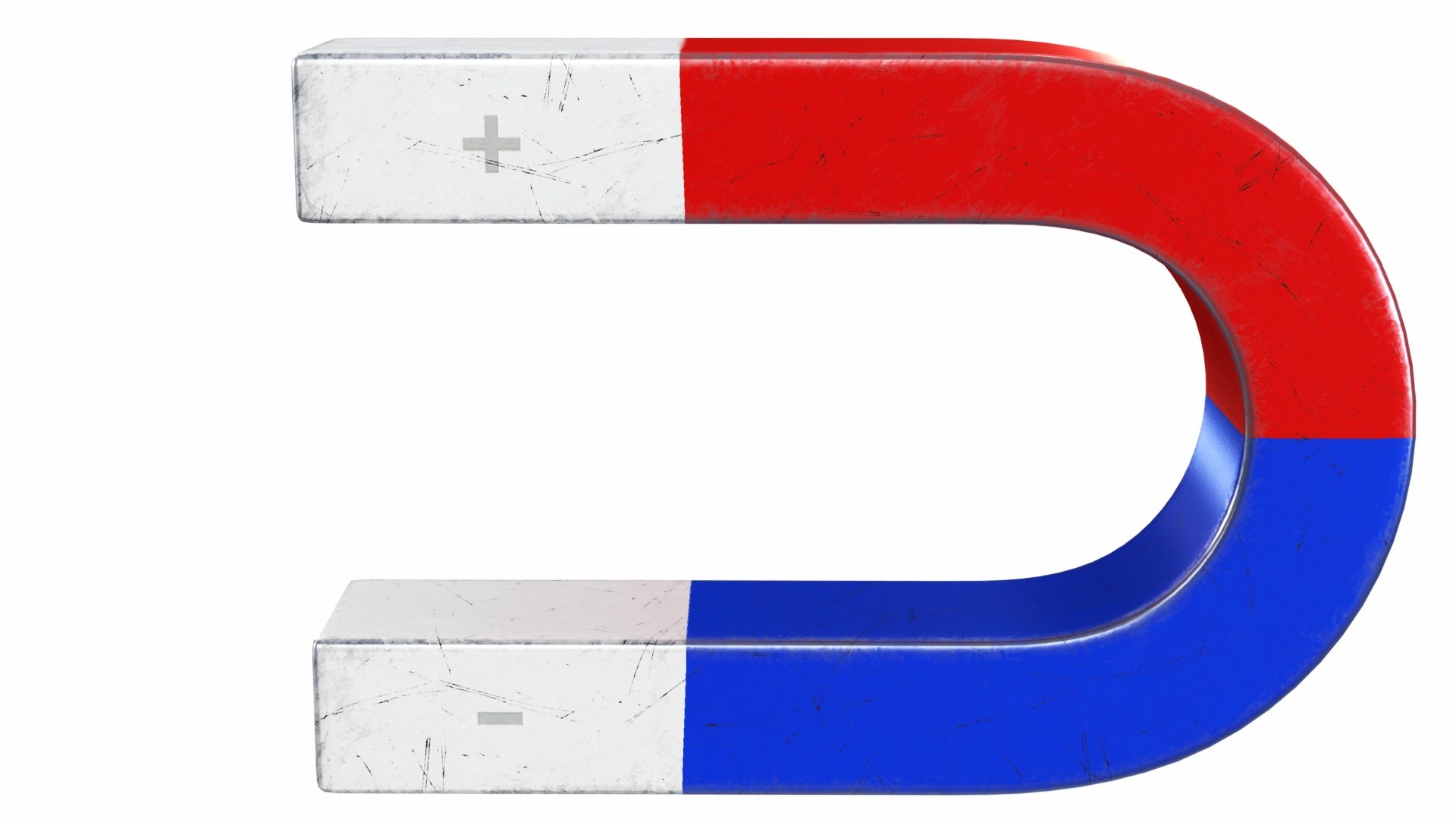 Magnet Positive Negative Blue Red 3D model - TurboSquid 2004727