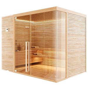 Finnish bath sauna steam room 3D model