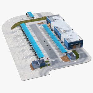Blue Car Wash Building