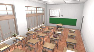 Japan classroom - interior and props